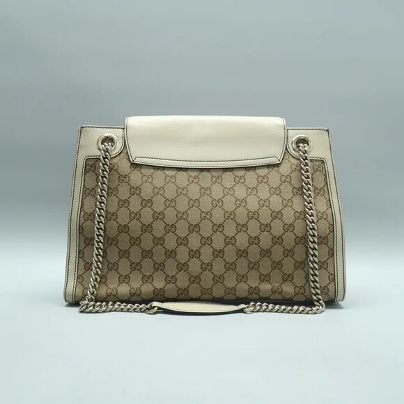 GUCCI Emily Brown Cloth Shoulder Bag 552-060525 - Picture 2 of 11